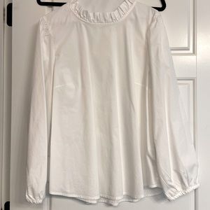 Jcrew ruffle neck top